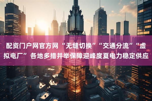 配资门户网官方网 “无缝切换”“交通分流”“虚拟电厂” 各地多措并举保障迎峰度夏电力稳定供应